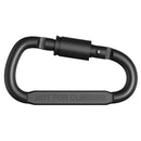 2pcs D-ring Locking Carabiner Clip Hanging Hook Buckle EDC Tools (Black)