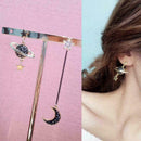 Korean Style Moon Star Planet Drop Dangle Earrings O3V4 Women best Jewelry E6B4