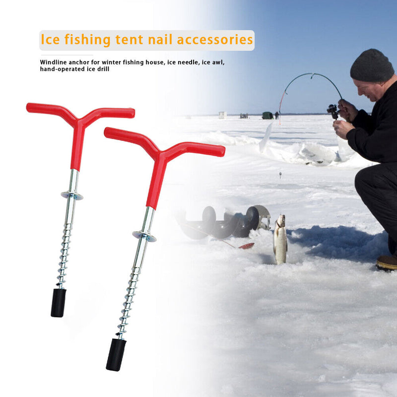 Ice Fishing Tent Pegs Fixed Nail Winter Fishing Rod Holder Screw Nail (2)