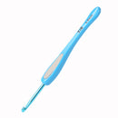 9pcs Aluminum Crochet Hooks ABS Handle Knitting Yarn Sweater Weave Tool (A)