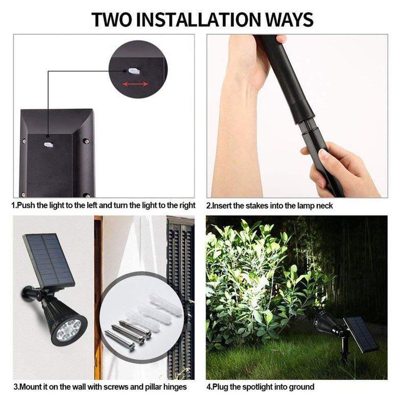 Waterproof LED Solar Lawn Lamp Spike Light Control Garden Path (Cool White)