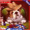 5D DIY Full Drill Diamond Painting Gambler Dog Cross Stitch Needlework Decor