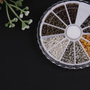 3000pcs 6colors/box 2mm Brass Round Crimp End Beads for Jewelry Accessories