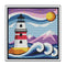 Full Embroidery Kit 14CT DIY Cartoon Lighthouse Stamped Cross Stitch Kit