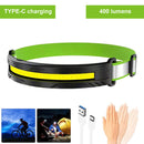 Portable LED Headlamp Lightweight COB Type-C Fast Charging Working Headligh