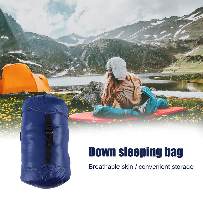 Goose Down Cold Temperature Sleeping Bag Portable Soft for Hiking Mountaine