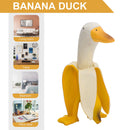 Banana Duck Sculpture - Funny Duck Art Statue Ornament Housewarming Garden
