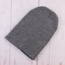 Unisex Women Men Cap Warm Hat Skullies Knitted Beanie Cap(Gray)
