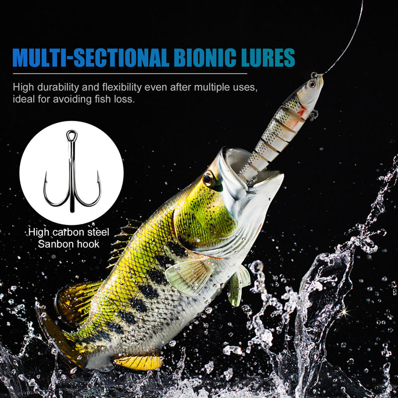 Sinking Fishing Lures Multi Jointed Bionic Swimming Floating Lifelike Swimbai