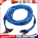 5 Meter 2 RCA to 2 RCA Plug Car Audio System Amplifier Braided Copper Cable