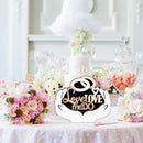 Multi-layer Wooden Wedding Supplies With Hands Holding Heart Ornaments`