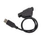USB 2.0 SATA Optical Drive Cable 7+6 Pin Adapter for Laptop CD-ROM CD DVD