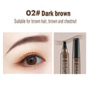 SUAKE Waterproof Eyebrow Pen 4-Fork Tip Eye Brow Pencil Brown (Dark Brown) Newly