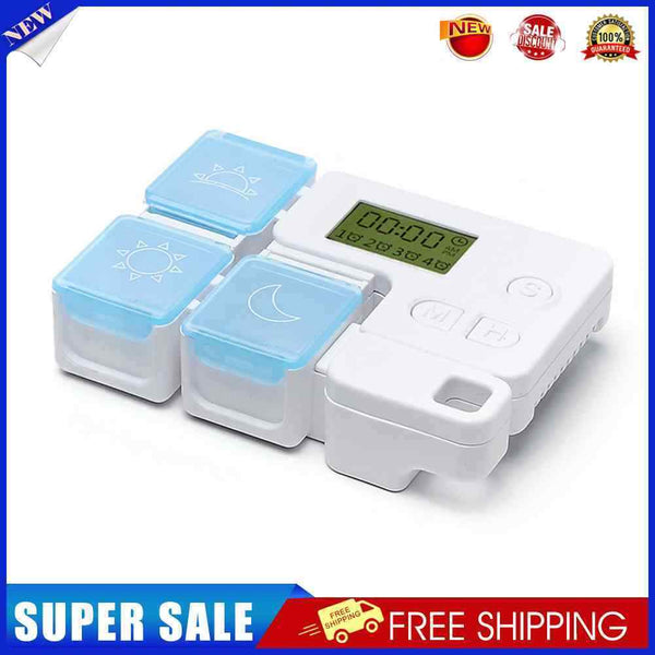 #A Timing Pill Box 3 Grids Intelligent Tablet Container Medicine Dispenser Holde