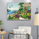 Cross Stitch Kits 11CT Stamped DIY Seaside Cabin Full Embroider Needlework