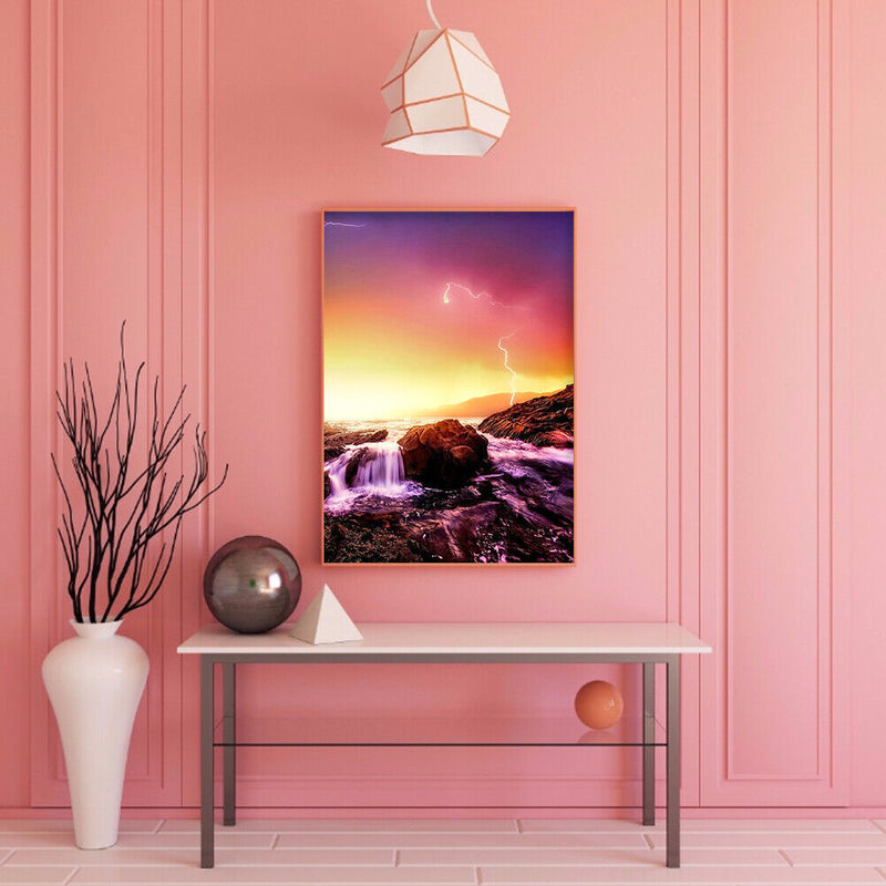 Full Drill Diamond Painting DIY Grand Thunder Rhinestone Picture Wall Home Decor