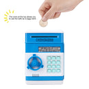 Piggy Bank ATM Machine Electronic Safe Money Jar for Boys Girls (Blue) Newly