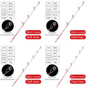 5pcs Fishing Rod Round Tip Short Section Fishing Tackle (36cm Soft Tone)