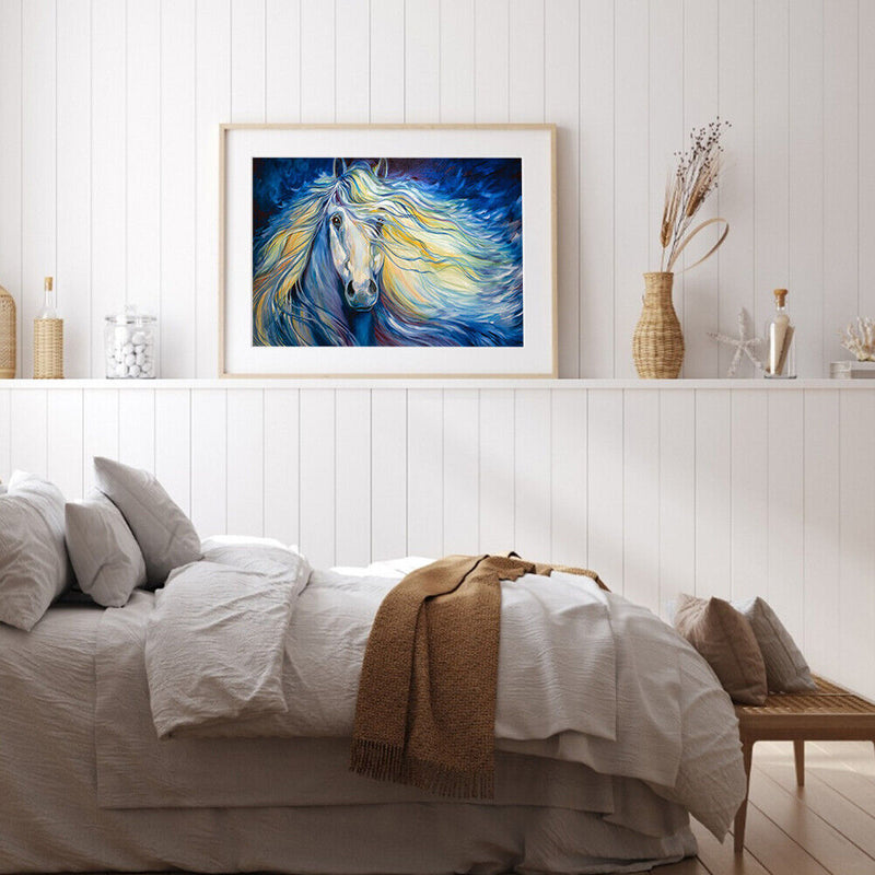 5D Rhinestone Pictures DIY Flowing Horse Full Round Drill Diamond Painting Kit