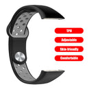 Watch Strap for HUAWEI HONOR Band 6 TPU Bracelet Wristband (Black Gray) Newly