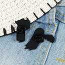 Cartoon Dripping Oil Clothes Lapel Pin White Ghost Enamel Pins Badge Brooch
