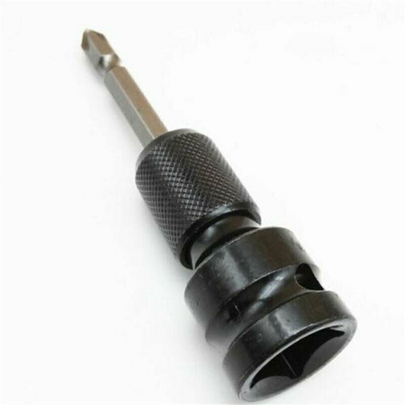 Wrench 1/2inch Drive to 1/4inch Change Socket Adapter Hex Drill Chuck Converter