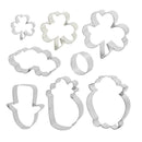 8 Piece St. Patrick's Day Cookie Die Irish Clover Steel Die Cookie V5W3 V3Q6