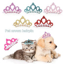 Pet Headwear Cat Grooming Crown Shape Bow-tie Hairpin Dog Bowknot Hair Clip