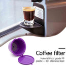 3pcs Coffee Capsule Filters Refillable Coffee Cups for Dolce Gusto (Purple)
