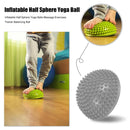 Inflatable Half Sphere Yoga Balls Massage Trainer Balancing Ball (Grey)