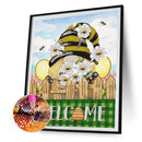 5D DIY Partial Special Shaped Drill Diamond Painting Kit Bee Gnome (HB239)