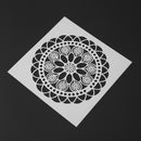 Round Flower Print Coffee Cake Stencil Fondant Buttercream Spray Mold Decor