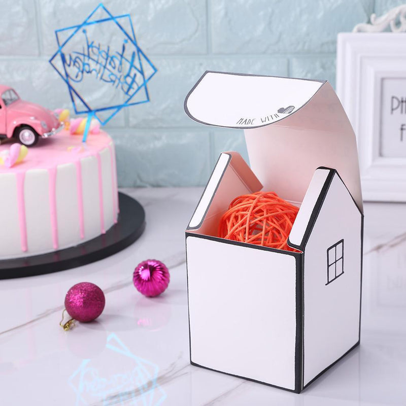 House Shape Candy Box Kids Birthday Gift Favor Box Party Decoration Supplies