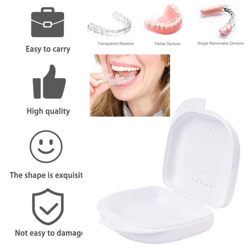 Retainer Box - Air Vent Holes Dental Teeth Retainer Container Case Denture