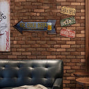Retro Arrow Shaped Beer Metal Plate Painting Bar Pub Tin Plaques Wall Sign