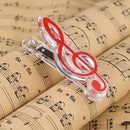 Plastic Musical Note Letter Paper Clip Piano Sheet Spring Holders (Red)