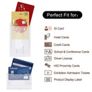 ID Card Lanyard 2 Pieces Card Holder with Crystal Strap Lanyard (Grey)