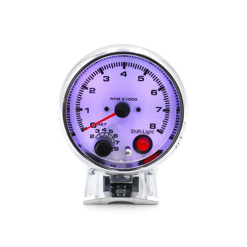 Universal Auto Car Tachometer Tacho Gauge 0~8000 RPM Meter 7 Colors Adjustable