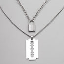Women Men Party Jewelry Punk Choker Chain Necklace Collar Key Lock Pendant