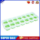 3*14 Grid Ice Cube Tray Mold DIY Popsicle Ice Cube Freezer with Cover Green