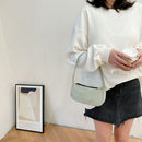 Casual Nylon Top-handle Pouch Female Soid Color Handbag Underarm Tote Bag Clutch
