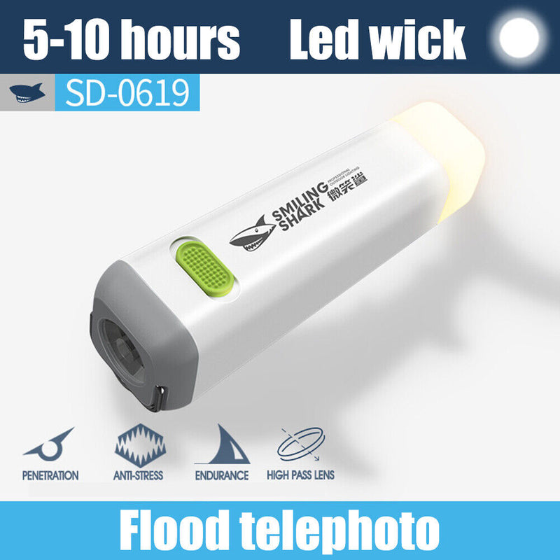 USB Rechargeable Portable LED Torch 300lm Waterproof Camping Tent Flashlight