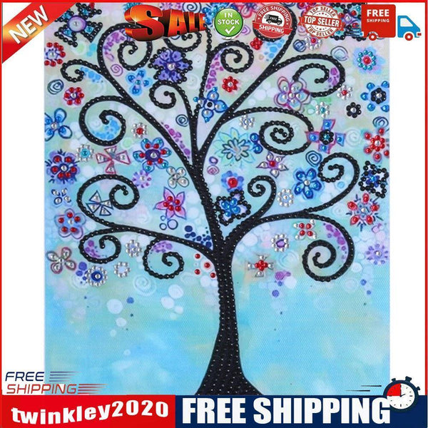 5D DIY Special Shaped Diamond Painting Novelty Tree Cross Stitch Embroidery