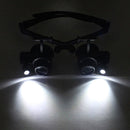 LED Magnifier Glasses Magnifying Headband Eyewear for Jewelers Watchmaker Newly