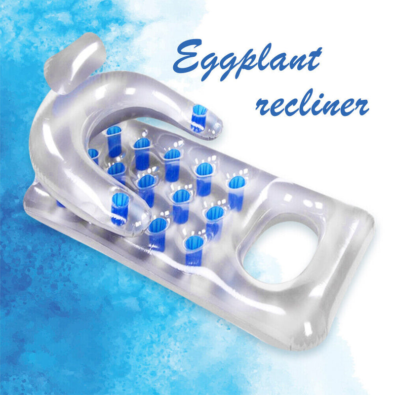 Inflatable Floating Row Pool Air Mattresses Water Sport Float Lounger Chair