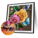 5D DIY Round Drill Diamond Painting Flowers Cross Stitch Embroidery Kit Newly