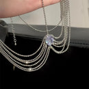 Jewelry Crystal Hair Chain Rhinestone Crystal Head Chain Water Drop Pattern