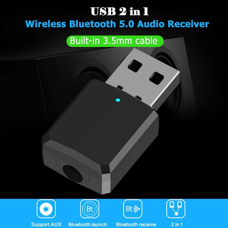 USB Bluetooth-compatible Dongle Adapter 5.0 Music Receiver Transmitter for