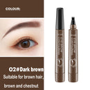 SUAKE Waterproof Eyebrow Pen 4-Fork Tip Eye Brow Pencil Brown (Dark Brown) Newly