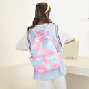 #A 3pcs/set Backpack Gradient Rainbow Print Kids Bookbag 3 in 1 Lunch Bag Girl